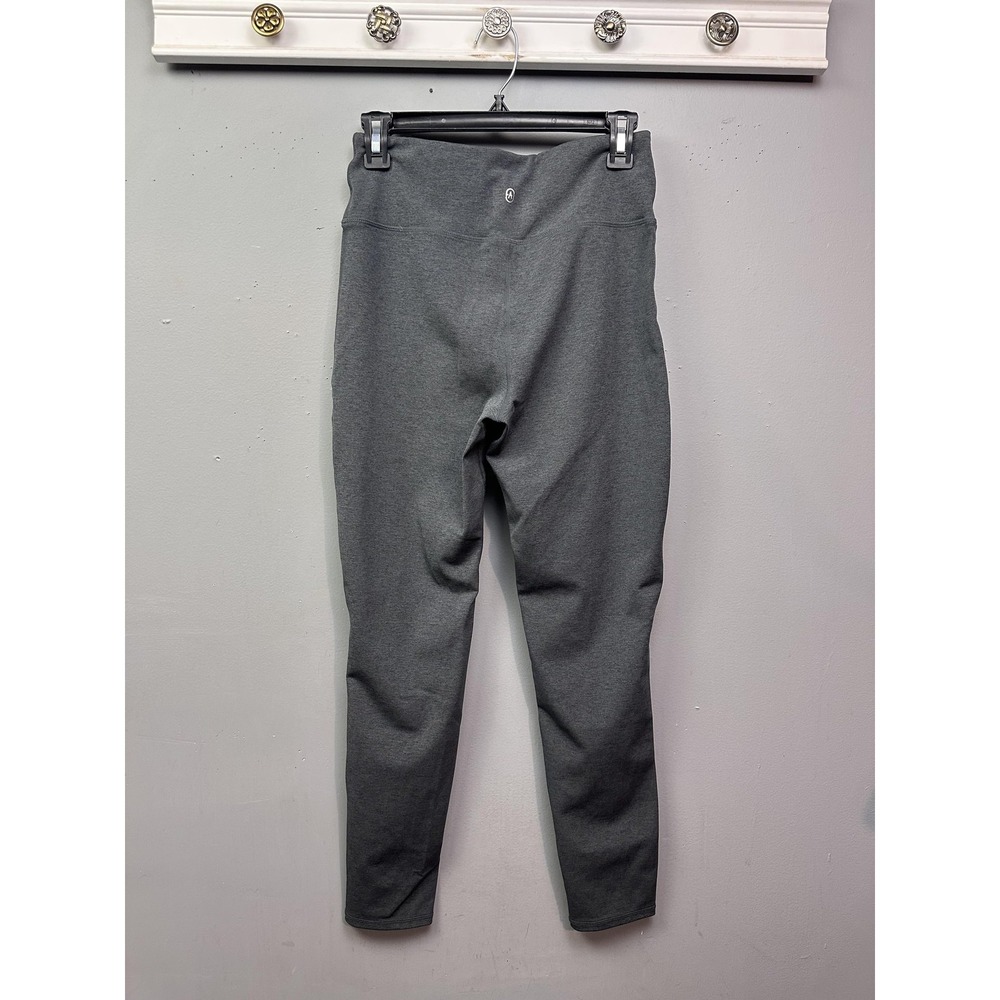 JustFab Active Pants Womens Medium Gray High Rise Athletic Leggings Yoga Gym